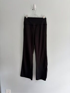 Black Boot-Cut Active Pants, High Waist, size S